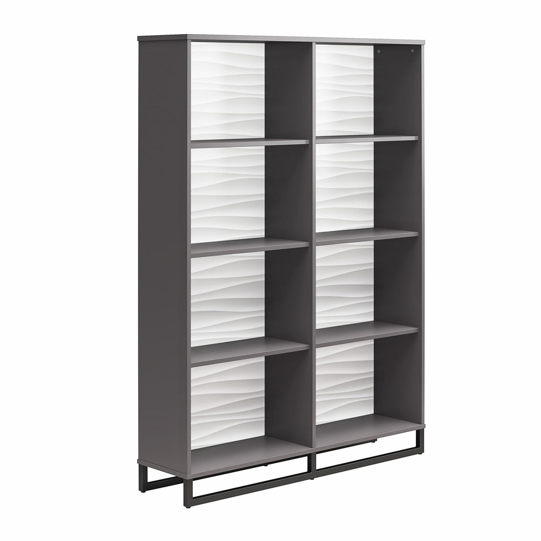 bookcase room divider with door - Graphite