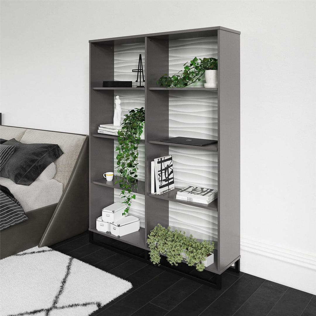 two sided bookcase room divider - Graphite