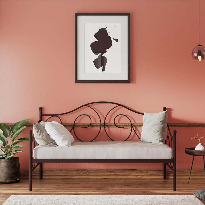 Victoria Metal Daybed with 15 Inch Clearance for Storage - Bronze - Twin