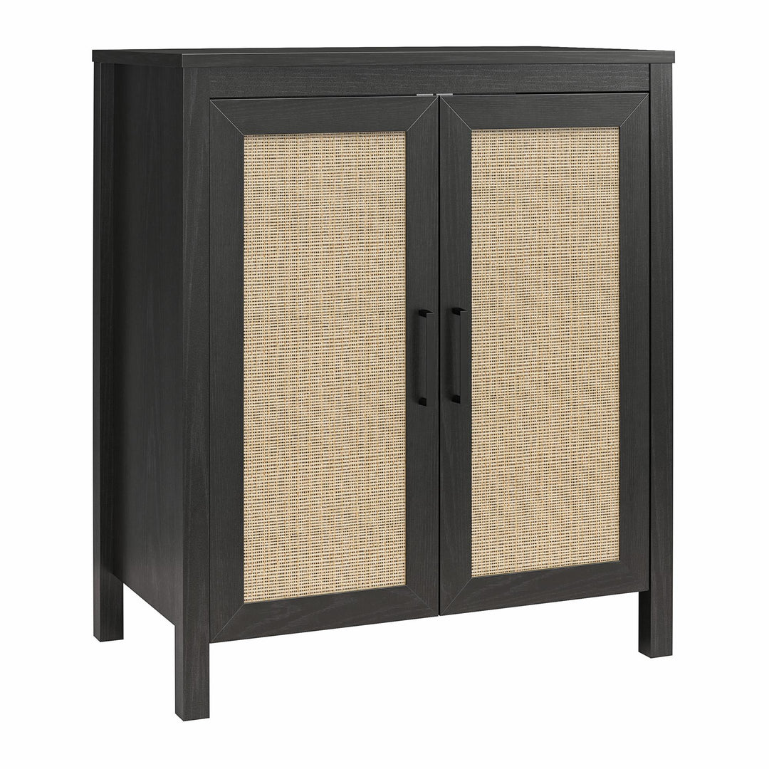 small 2 door accent cabinet - Black Oak