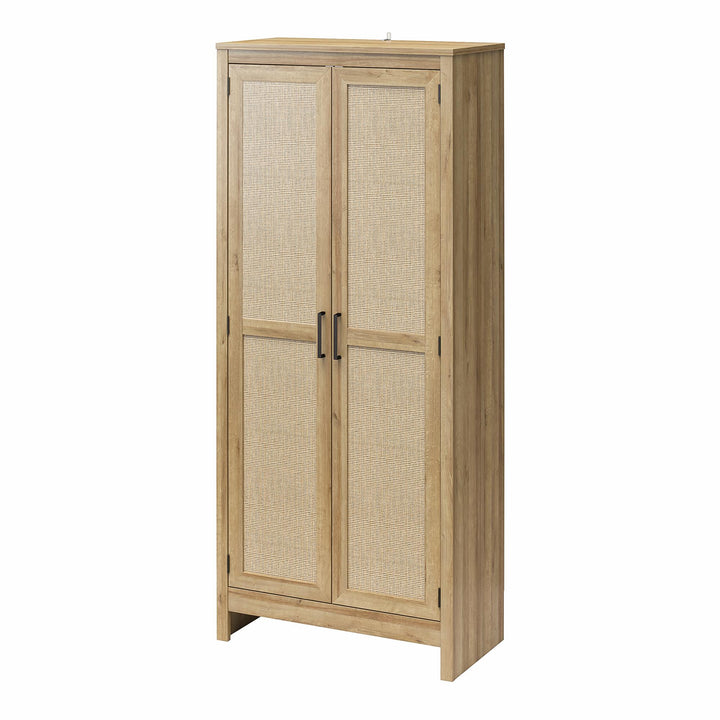 Amberly Tall 2 Door Cabinet with 4 Shelves - Natural