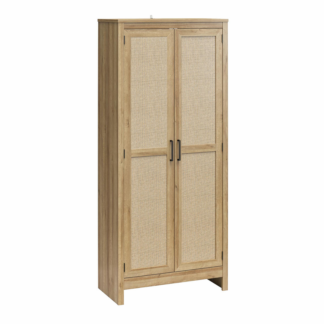 Tall office storage wooden cabinet - Natural