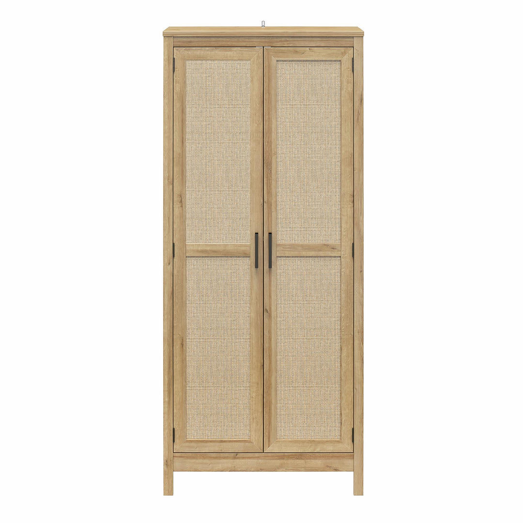 Amberly Tall 2 Door Cabinet with 4 Shelves - Natural