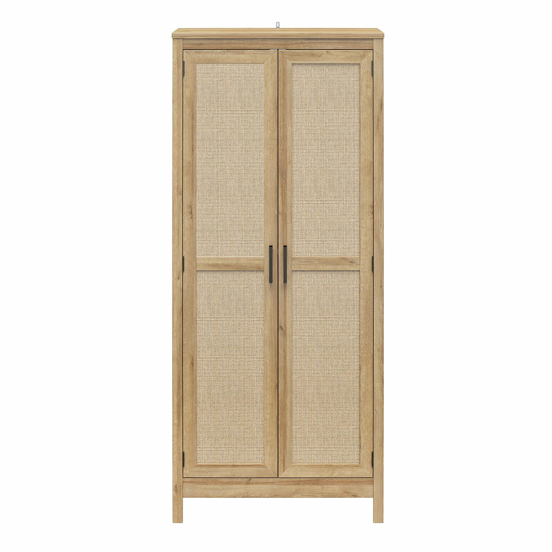 Wimberly Tall 2 Door Cabinet with 4 Shelves Fixed and Adjustable - Natural