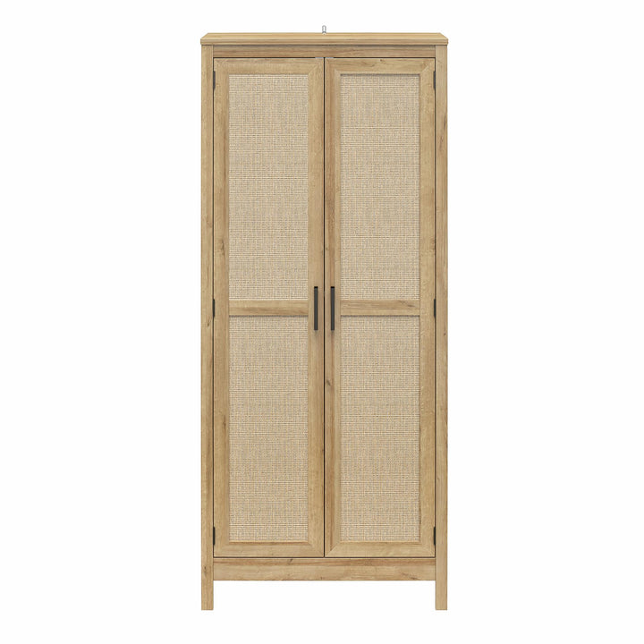 Wimberly Tall 2 Door Cabinet with 4 Shelves Fixed and Adjustable - Natural