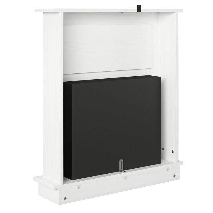 Ellsworth Mantel with 23 Inch Fireplace Insert -  White