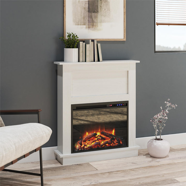 Ellsworth Modern Electric Fireplace -  White