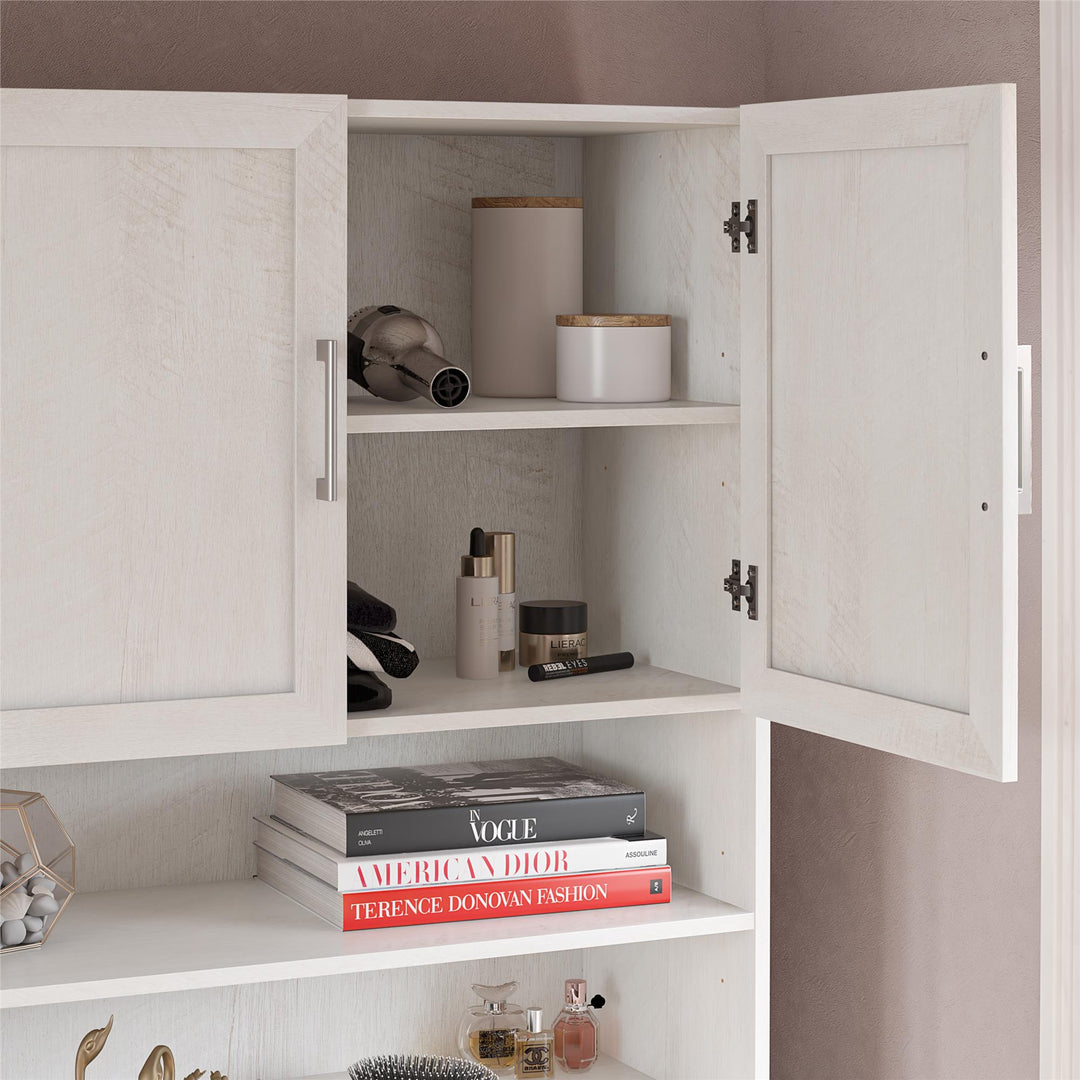 Adjustable Open Shelving System - Ivory Oak