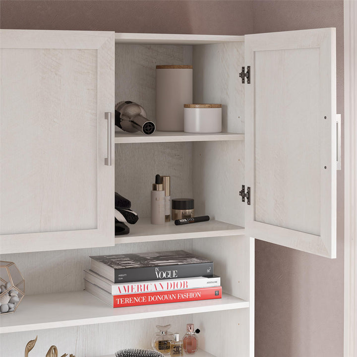 Adjustable Open Shelving System - Ivory Oak