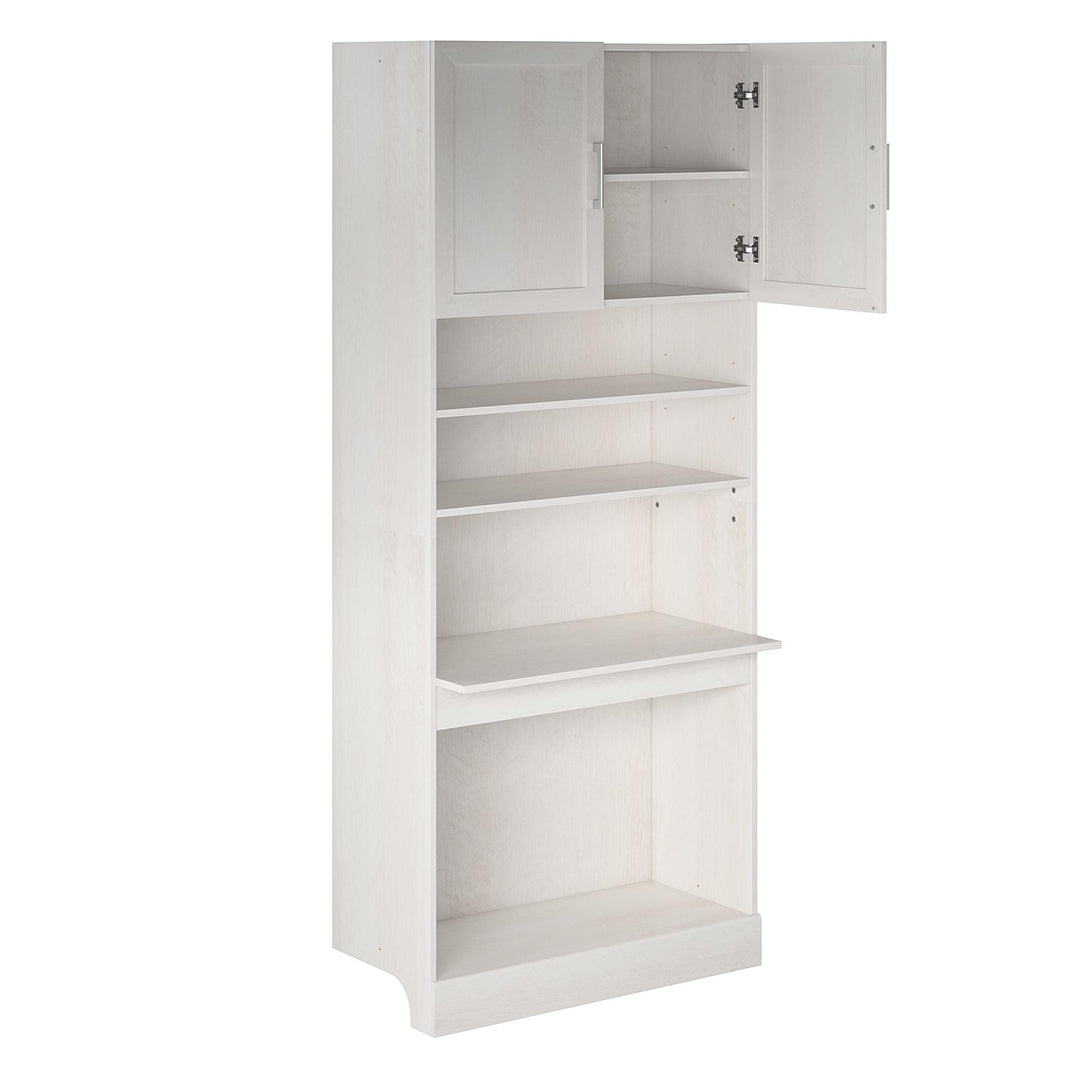Three Open Shelves Storage - Ivory Oak