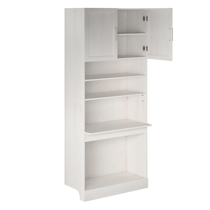 Three Open Shelves Storage - Ivory Oak