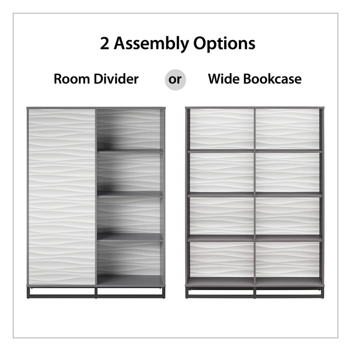 Large 2 Sided Bookshelf - Graphite