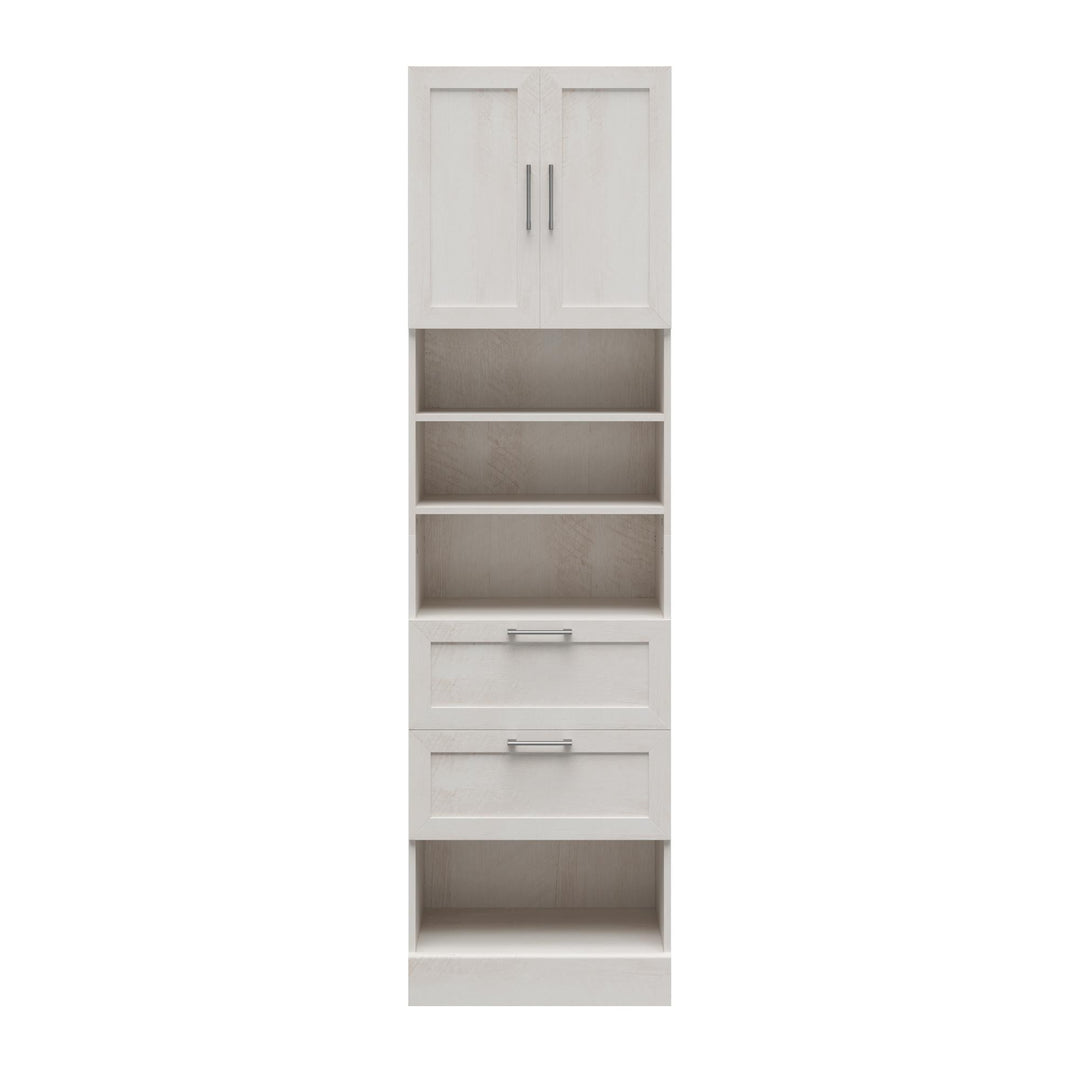Eiler 2 Door 2 Drawer Modular Closet Unit - Ivory Oak