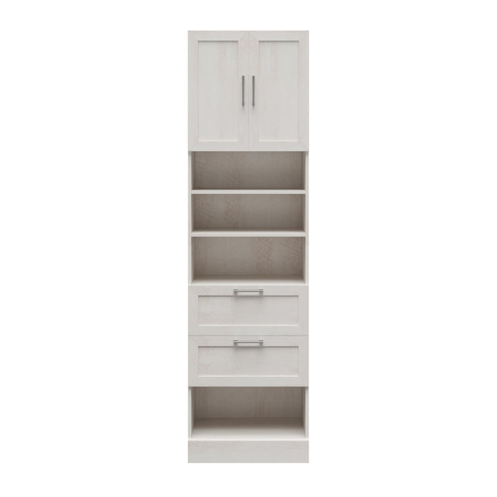 Eiler 2 Door 2 Drawer Modular Closet Unit - Ivory Oak