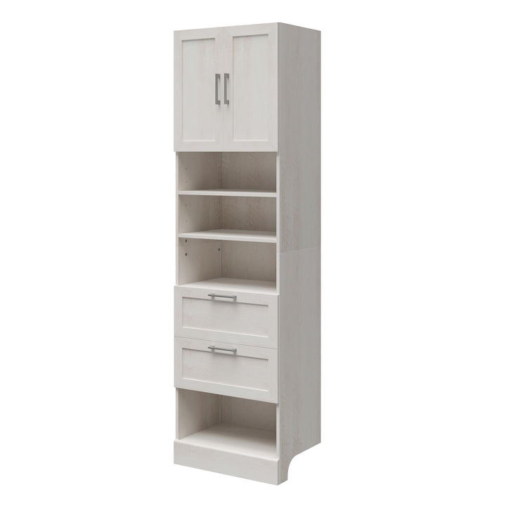Neutral Finish Wood Closet - Ivory Oak