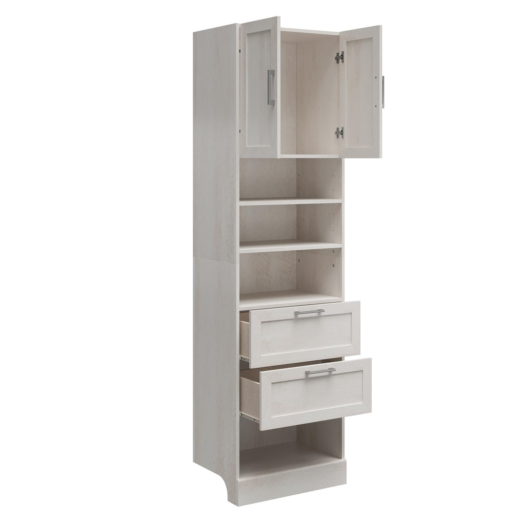 Modern Laundry Room Organizer - Ivory Oak