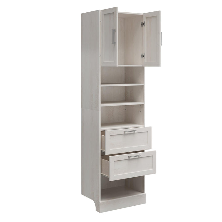 Modern Laundry Room Organizer - Ivory Oak