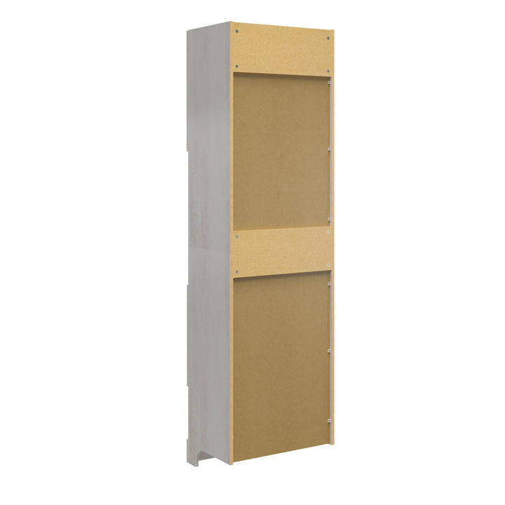 4-Shelf Versatile Storage Design - Ivory Oak