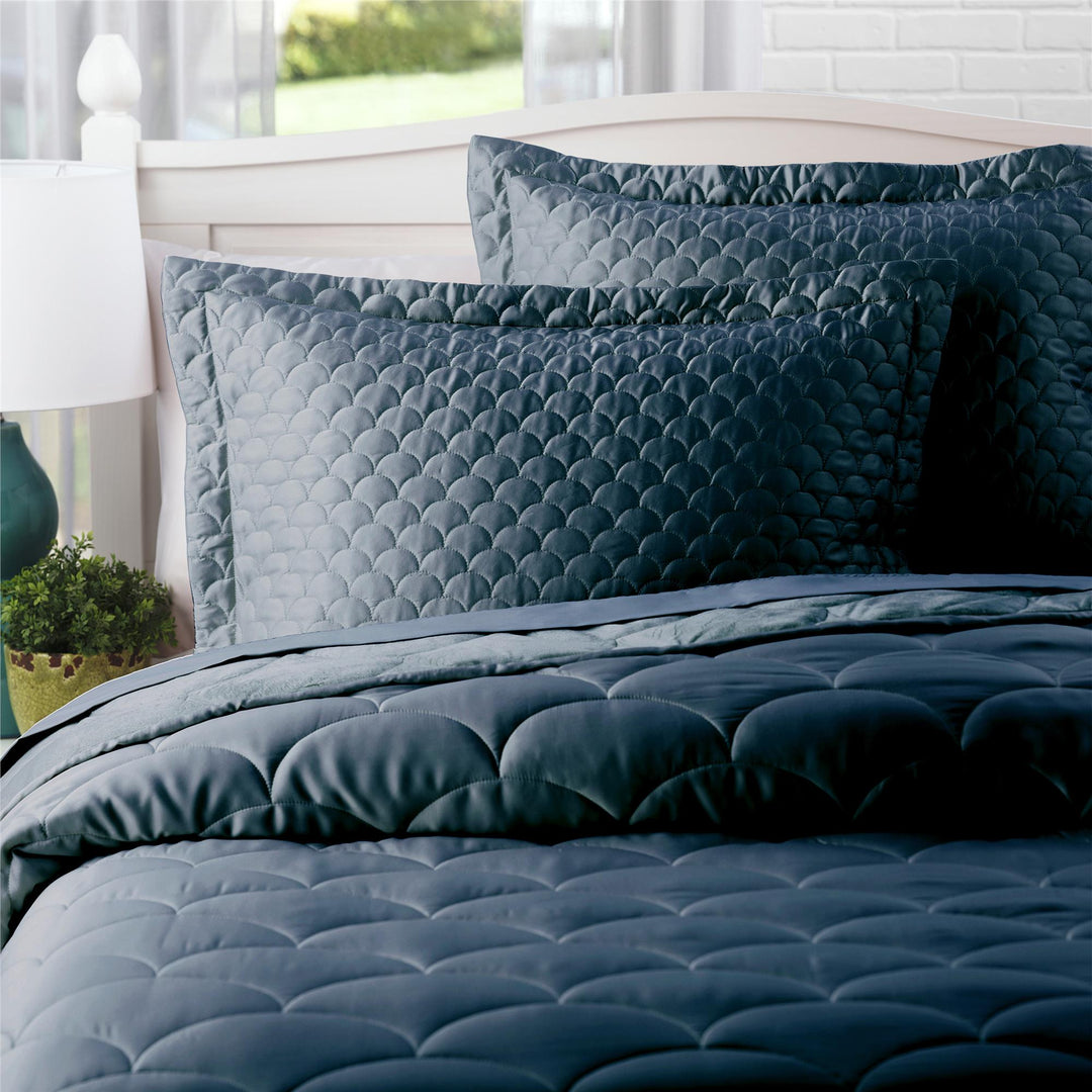Quilted bedding accessories - Sea Blue - Standard