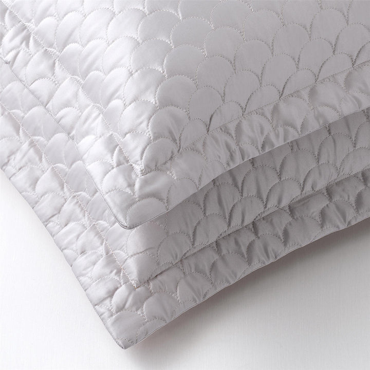 Quilted Sham with Hypoallergenic Polyester Fiber Fill - Pewter - Standard