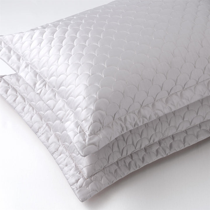 Quilted Pillow Shams - Pewter - Standard