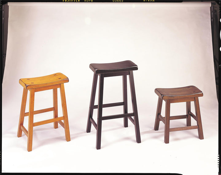 Set of 2 wooden stool - Walnut