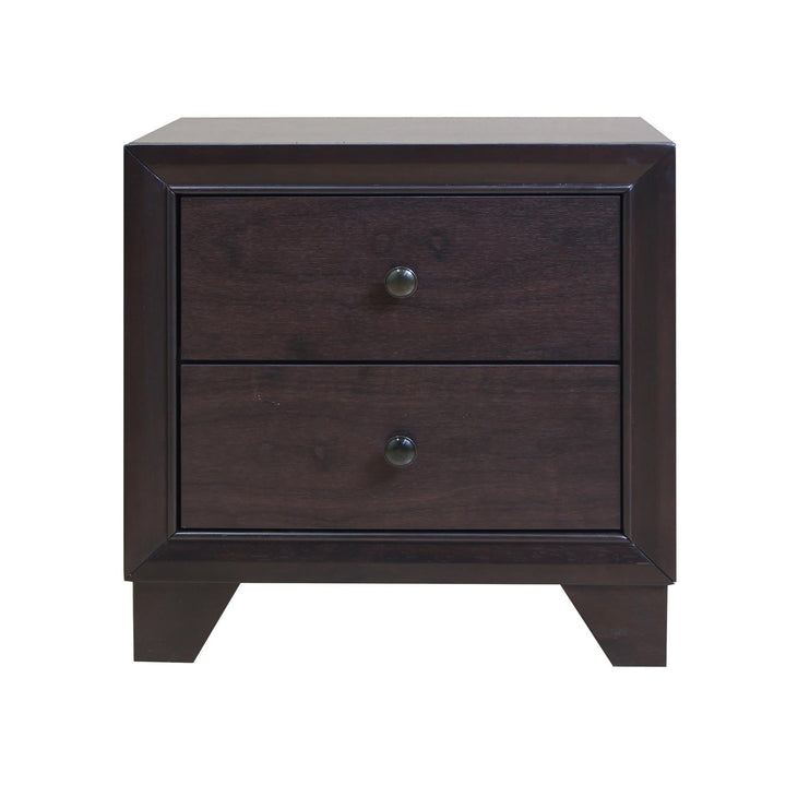 Madison 2 Drawer Wood Nightstand  -  N/A