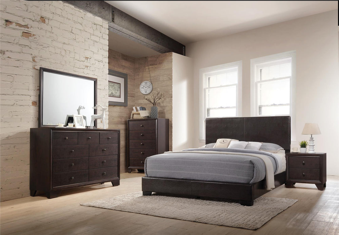 Two-drawer Madison wood nightstand -  N/A