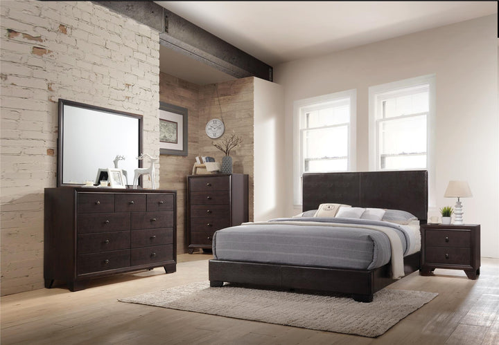 Two-drawer Madison wood nightstand -  N/A