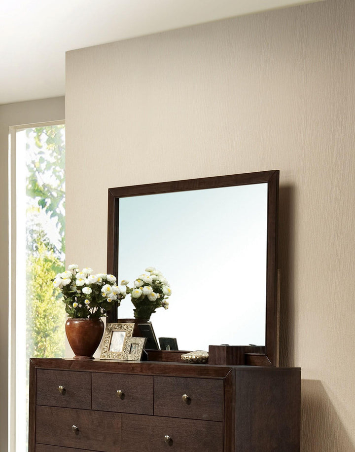 Rectangular mirror with wooden frame Madison -  N/A