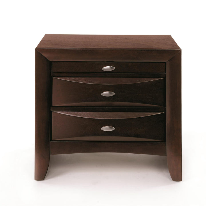 Nightstand with Slide-Out Tray - Espresso