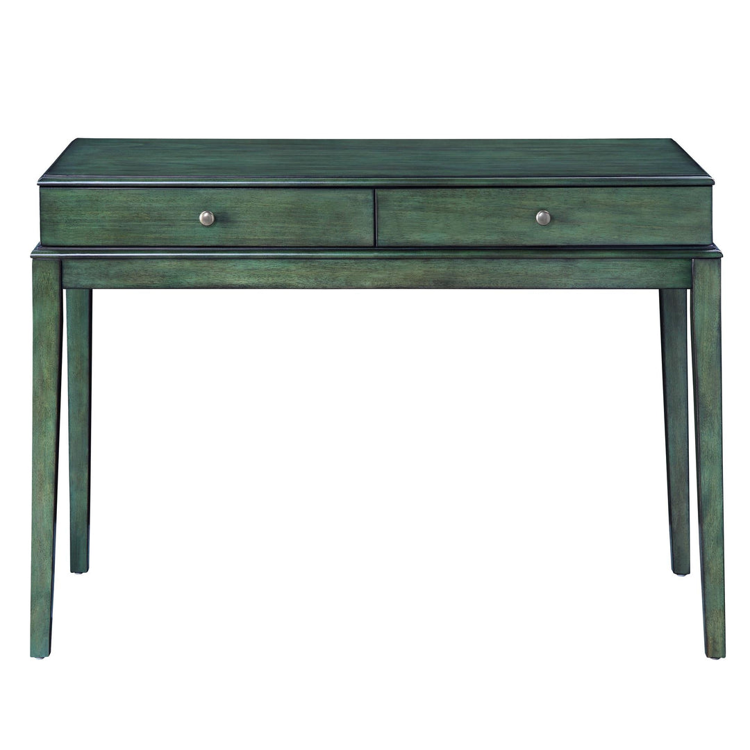 Greta Rectangular Writing Desk with 2 Storage Drawers - Green