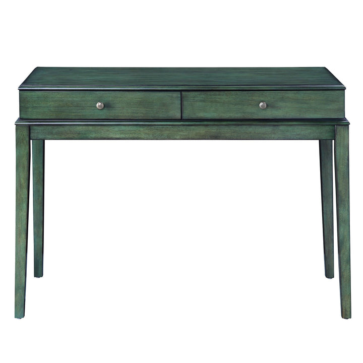 Greta Rectangular Writing Desk with 2 Storage Drawers - Green