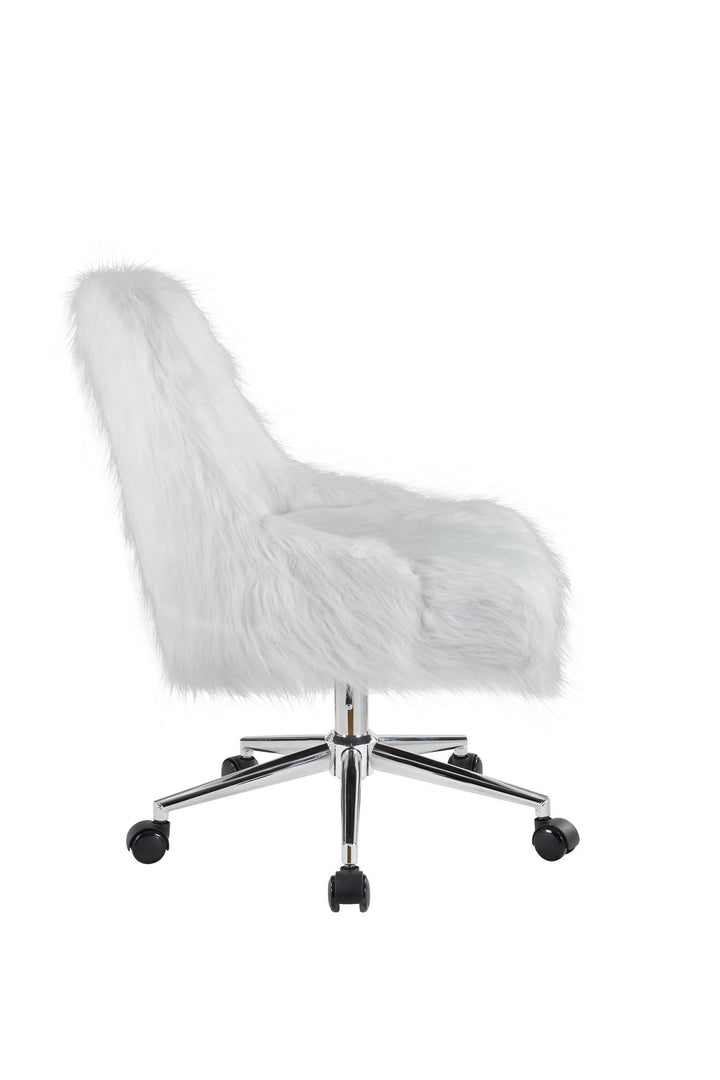 Faux Fur Office Seating - White