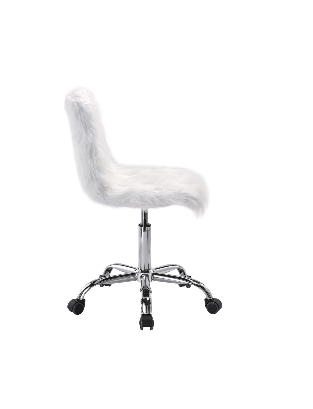 fur office chair - White
