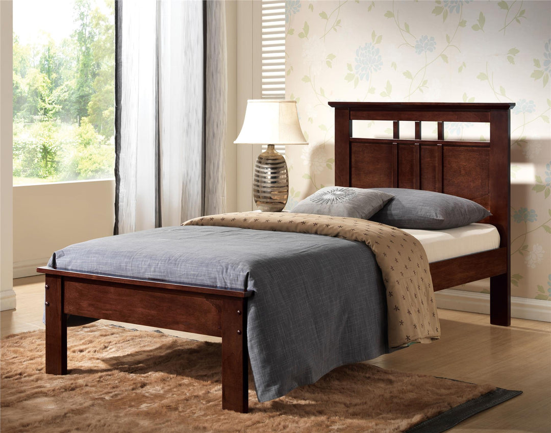 Slatted bed designs with Donato headboard -  N/A