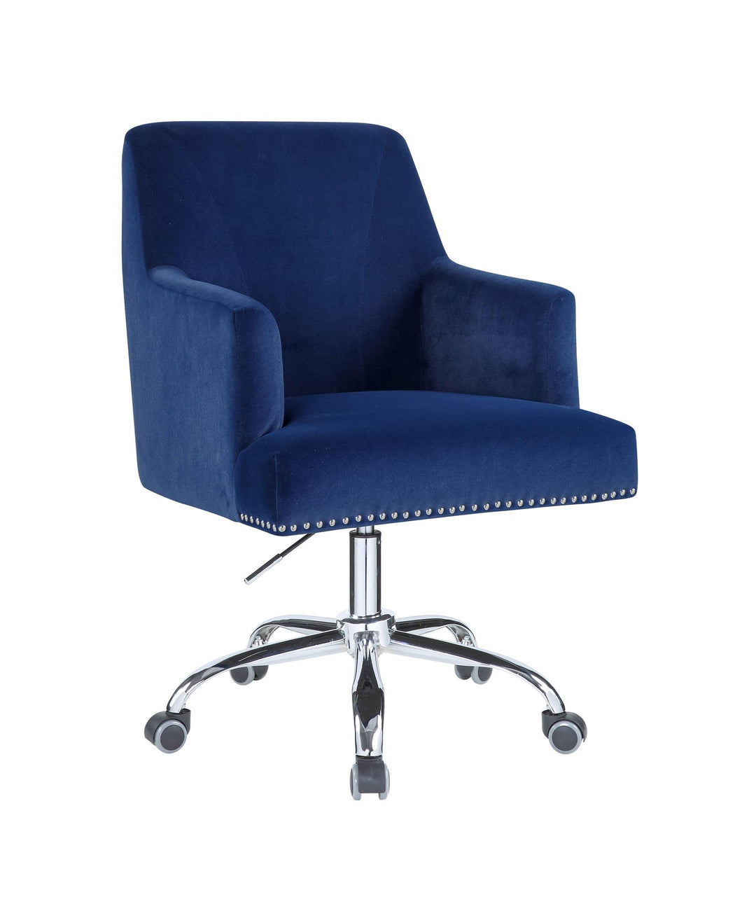 Velvet Office Chair with swivel seat - Blue