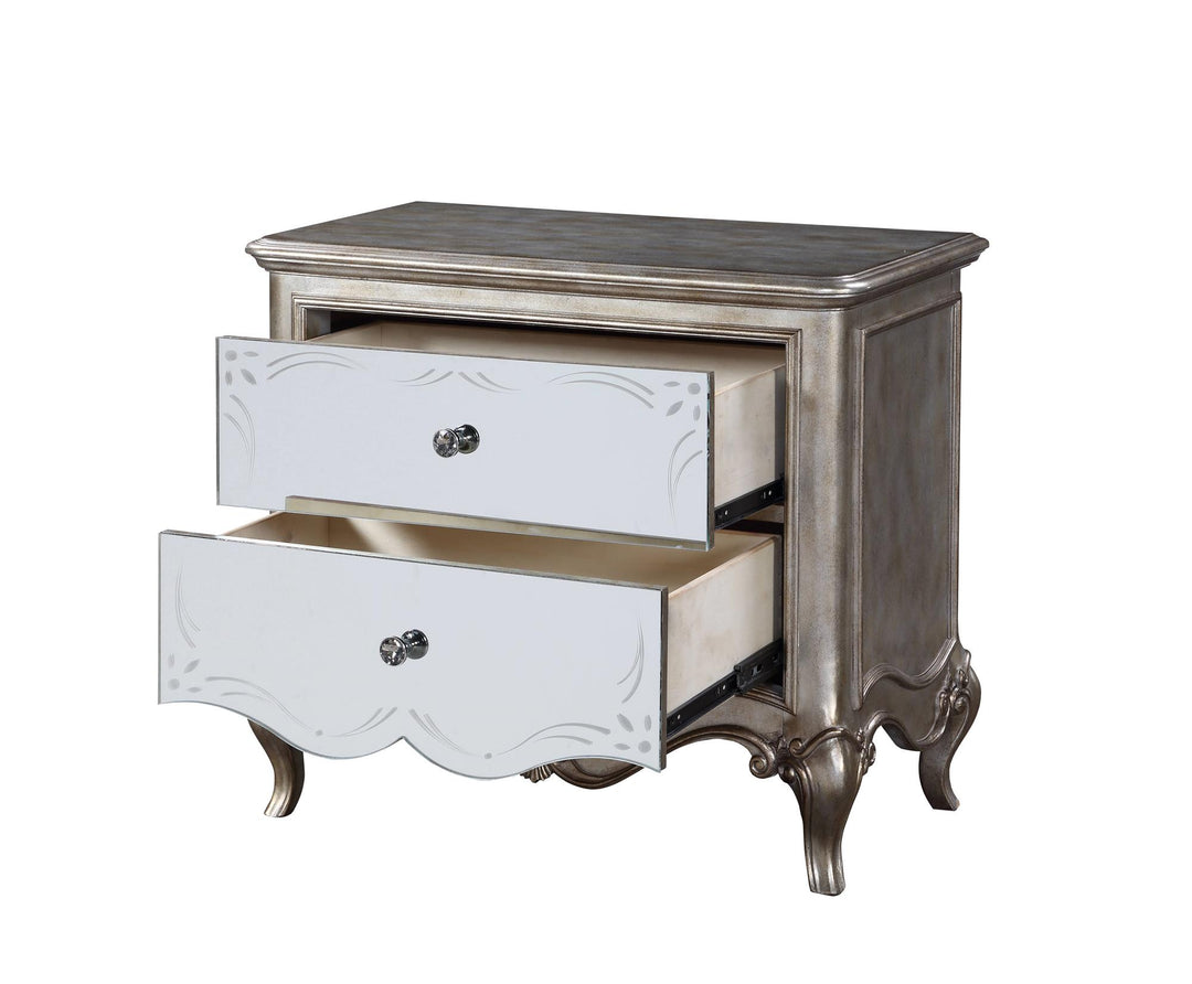 Wooden two-drawer nightstand Esteban -  N/A