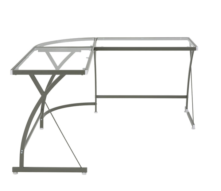 l shaped gaming desk - Silver