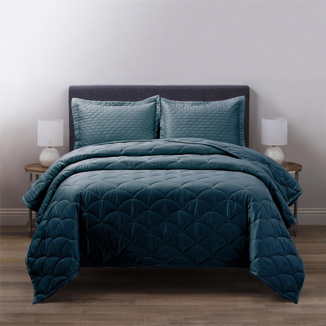 Luxurious down-alternative blankets - Sea Blue - Full/Queen