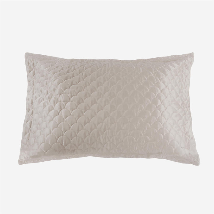 Quilted Bed Pillow Shams - Silver - Queen