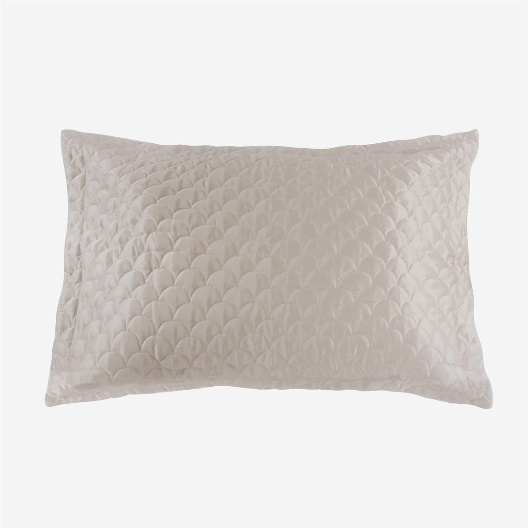 Quilted Sham with Hypoallergenic Polyester Fiber Fill - Silver - King
