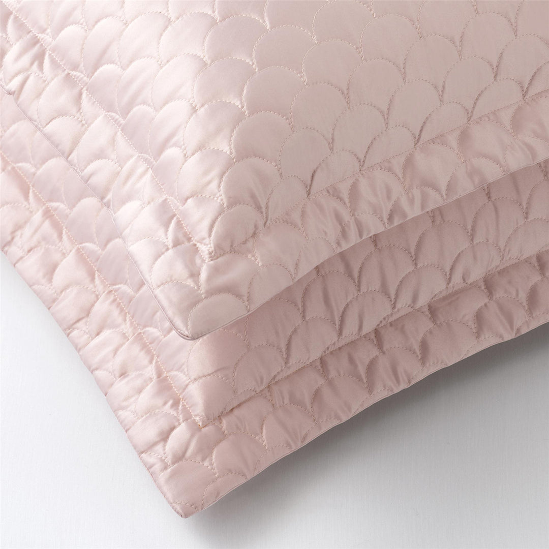 Quilted Pillow Shams - Rose - Queen