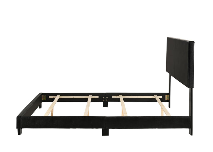 faux leather bed frame - Black - Queen
