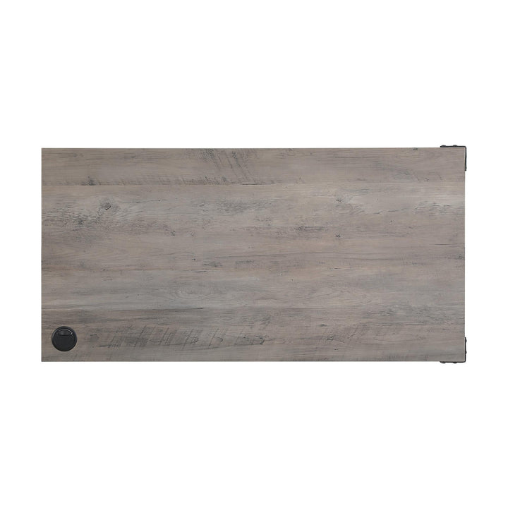 Barn Storage Corner Desk - Gray Oak