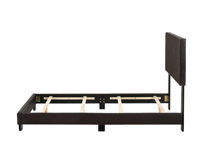 Faux Leather Upholstered Bed (Box-Spring Required) - Espresso - Twin