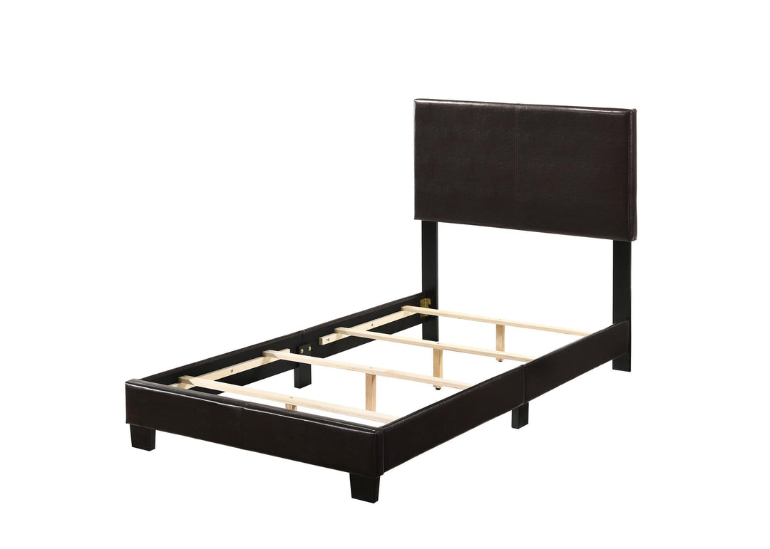 Lynne Faux Leather Upholstered Bed - Espresso - Twin