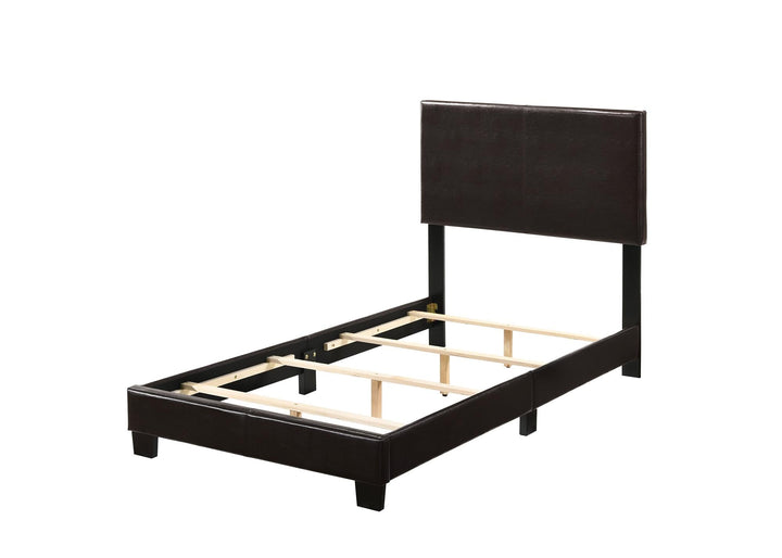 Lynne Faux Leather Upholstered Bed - Espresso - Twin