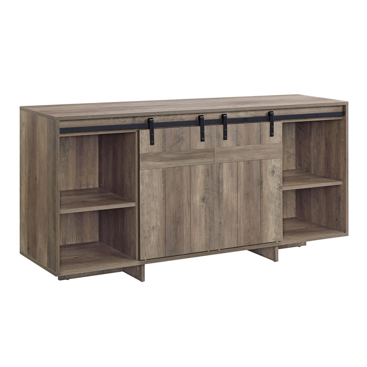 60" TV Stand with six storage for Farmhouse living room - Natural