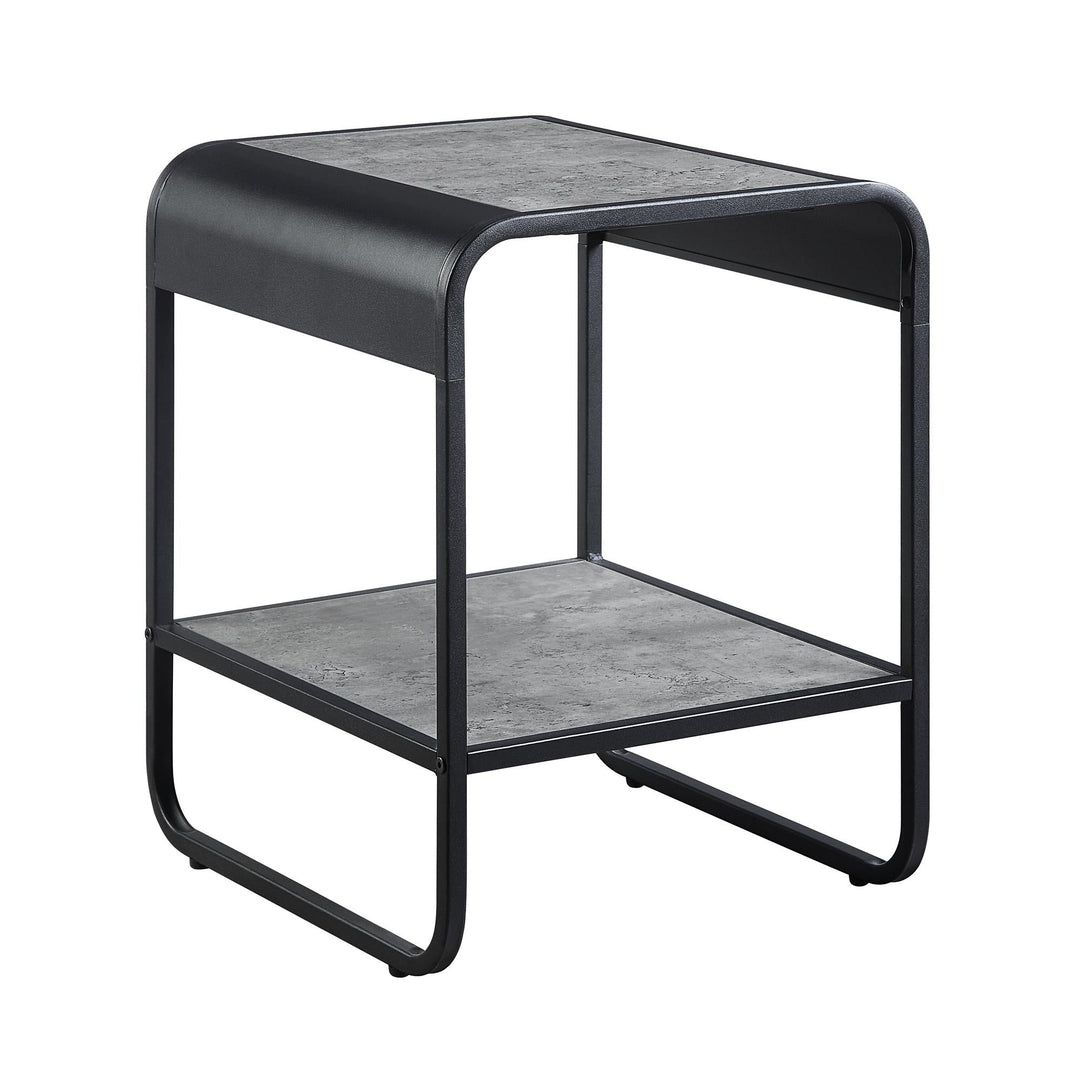End Table with 1 Shelf - Concrete Gray